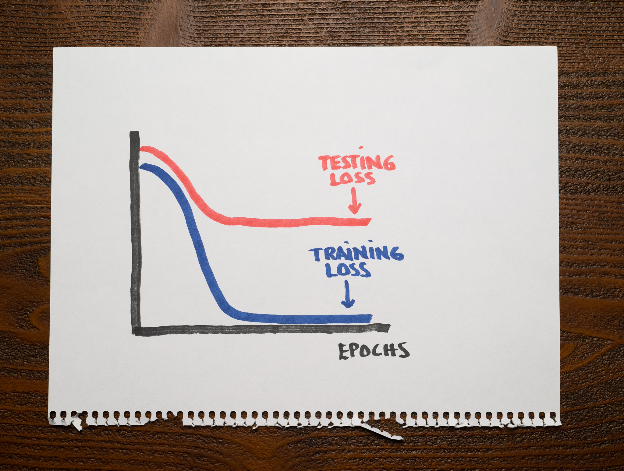 Learning Curves - Low Training and High Testing Loss